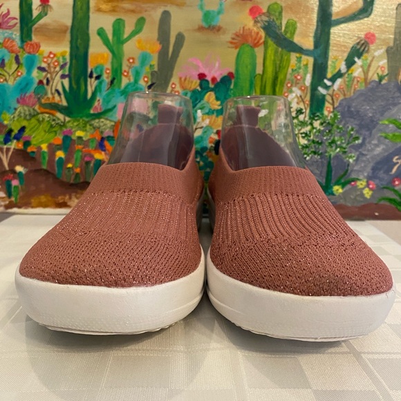 FitFlop Women's Uberknit Slip-on Ballerina Ballet Flat, Miami Violet, Size 8 - Picture 9 of 14